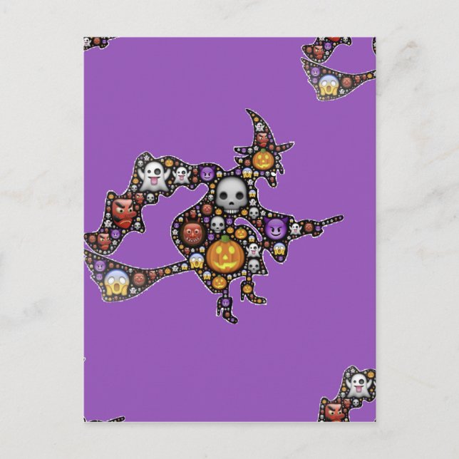 Hexenemoji Postkarte (Vorderseite)