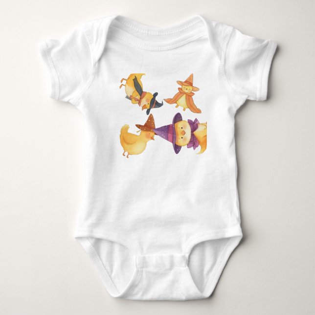 Hexenente Baby Strampler (Vorderseite)