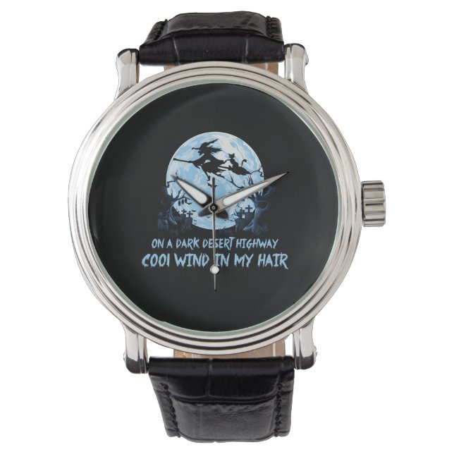 Hexenfahren bricht auf dunklen Wüstenwegen Armbanduhr (Vorderseite)