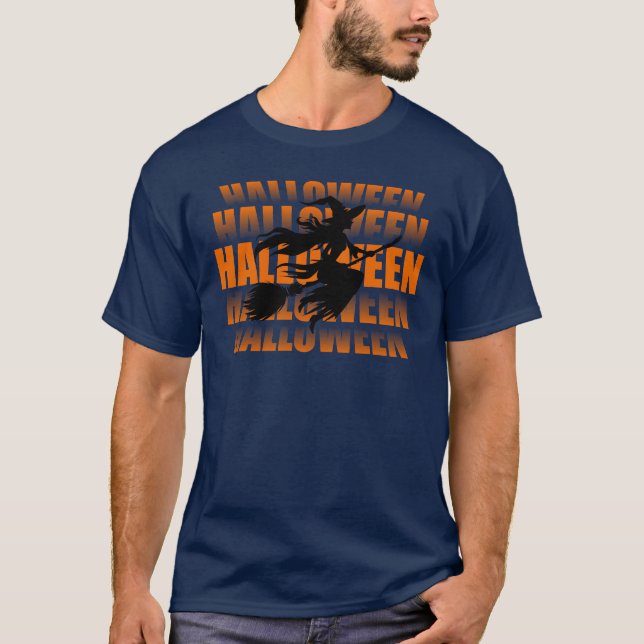 Hexenfahrt durch Halloween T-Shirt (Vorderseite)