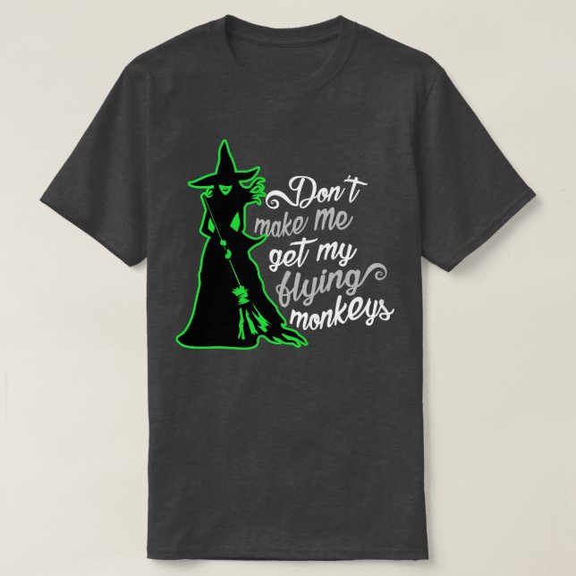 Hexenfliegende Affen T-Shirt (Design vorne)