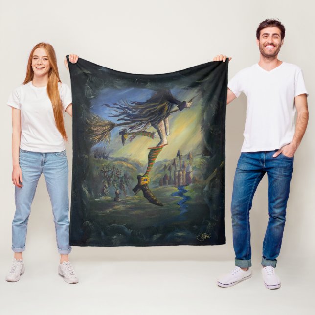 Hexenfrau Fleecedecke (Beispiel)