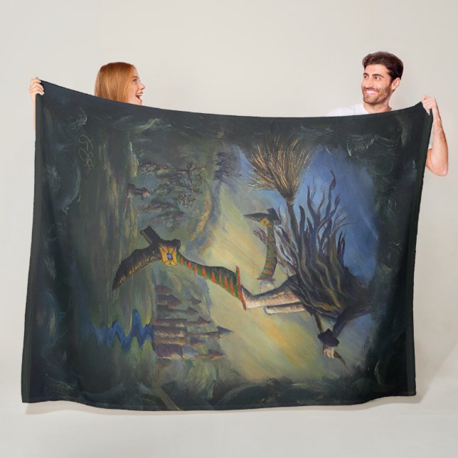 Hexenfrau Fleecedecke (Beispiel)