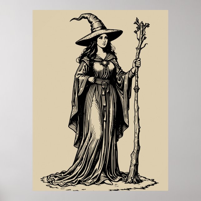 Hexenfrau Poster (Vorne)