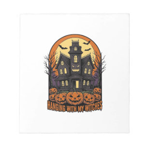 Hexenfreunde Halloween Spukhaus-Shirt_1 Notizblock
