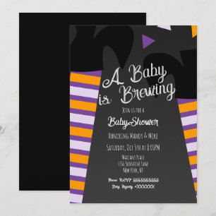 Hexenfüße-Baby-Party-Halloween-Party brauen Einladung