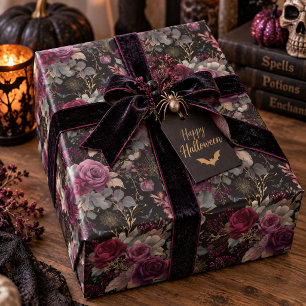 Hexengarten Halloween-Blumenstrauß Geschenkpapier
