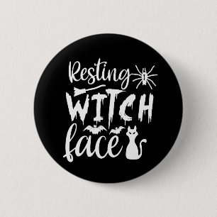 Hexengesicht Button