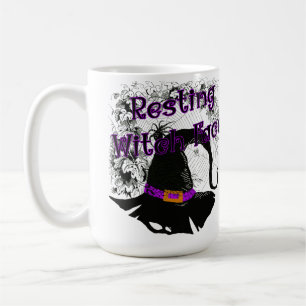 Hexengesicht - Halloween-Spinnennetz Kaffeetasse