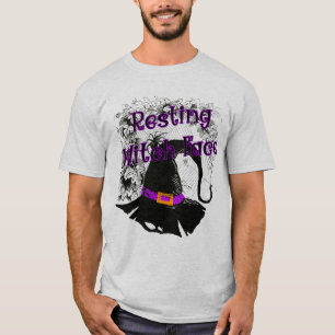 Hexengesicht - Halloween-Spinnennetz T-Shirt