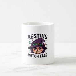 Hexengesichtsausdruck Witziges Halloween Spooky Kaffeetasse