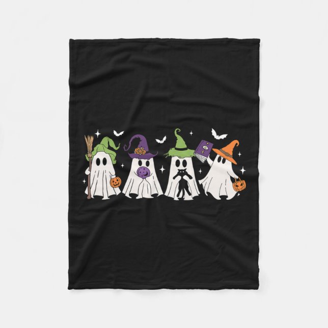 Hexenghosts Spooky Halloween Witchy Women Girl Fleecedecke (Vorderseite)
