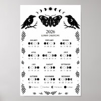 Hexenhandwerk-Motte-Krähe-Himmels-Mondkalender