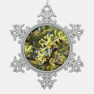 Hexenhazel-Blume Schneeflocken Zinn-Ornament
