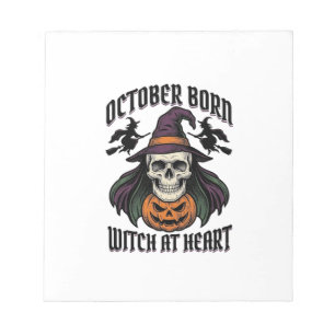 Hexenhemd Oktober Vintage Halloween Geburtstag Des Notizblock