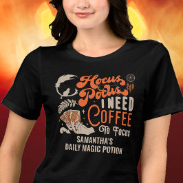 Hexenhocus-Pokus-Kaffee zum Fokussieren des Fotos Tri-Blend Shirt