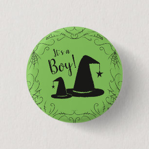 Hexenhut Baby Shower Halloween Button