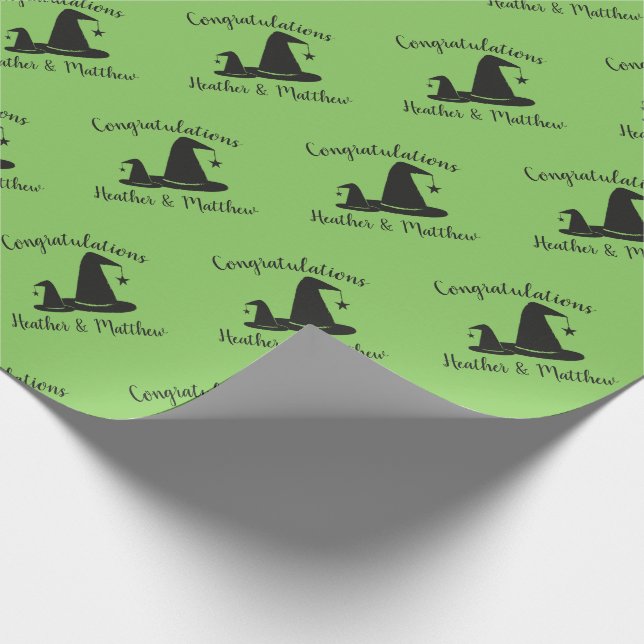Hexenhut Baby Shower Halloween Geschenkpapier (Ecke)