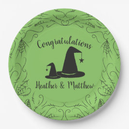 Hexenhut Baby Shower Halloween Pappteller