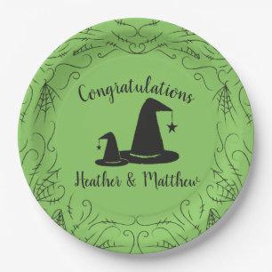 Hexenhut Baby Shower Halloween Pappteller