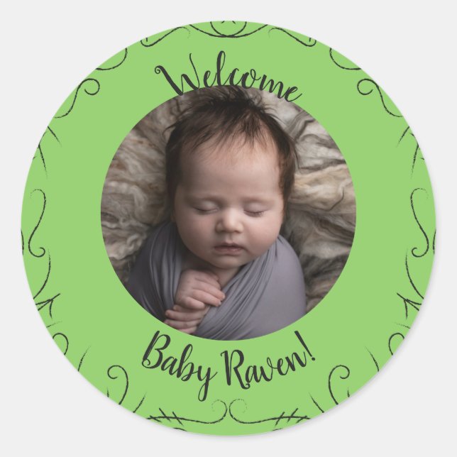 Hexenhut Baby Shower Halloween Runder Aufkleber (Vorderseite)