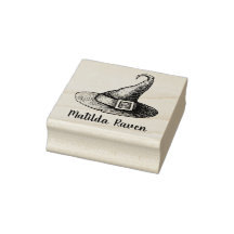 Hexenhut benutzerdefinierter Name Holzstempel