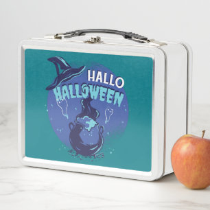 Hexenhut Halloween-Design Metall Brotdose