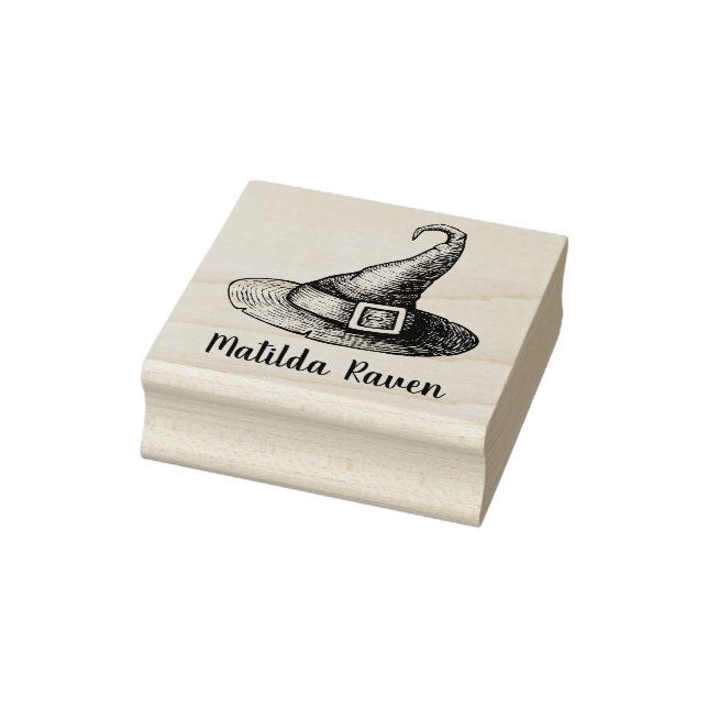 Hexenhut Individuelle Name Holz Gummi Briefmarke Gummistempel (Stempel)