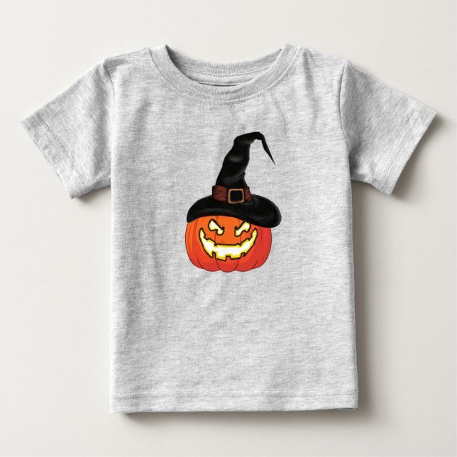 Hexenhut Jack O Lantern Halloween T-Shirt (Vorderseite)
