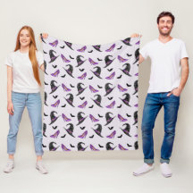 Hexenhut Lilac-Heelse mit Fledermausmuster
