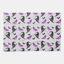 Hexenhut Lilac-Heelse mit Fledermausmuster
