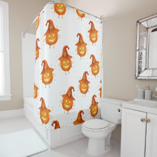 Hexenhut Pumpkin Gothic Bathroom Design - Spooky Duschvorhang