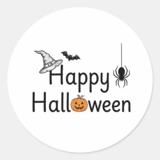 Hexenhut-Spider-Aufkleber Süßes Halloween-Geschenk Runder Aufkleber