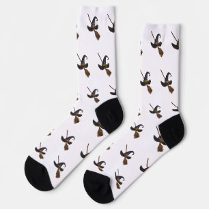 Hexenhut und Besenstiel Socken