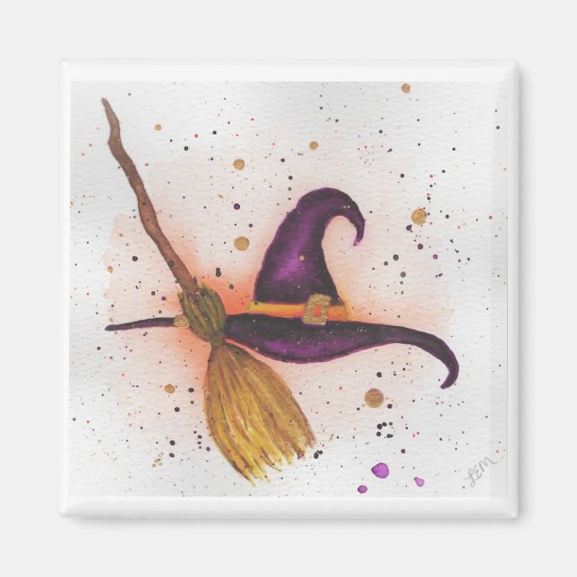 Hexenhut und Broom Magnet (Vorne)