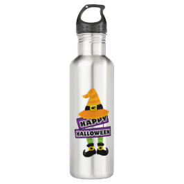 Hexenhut und Feet Halloween Edelstahlflasche
