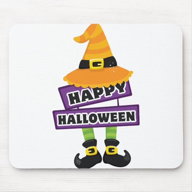 Hexenhut und Feet Halloween Mousepad (Vorne)