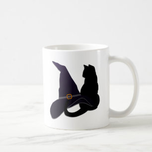 Hexenhut und Katze Kaffeetasse