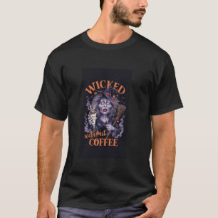 Hexenkaffee Halloween lustige niedliche Männer Fra T-Shirt