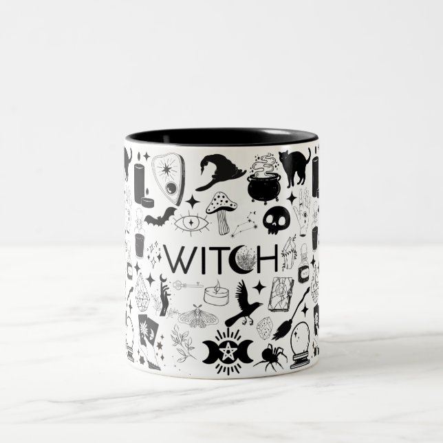 Hexenkaffee-Tasse Zweifarbige Tasse (Mittel)