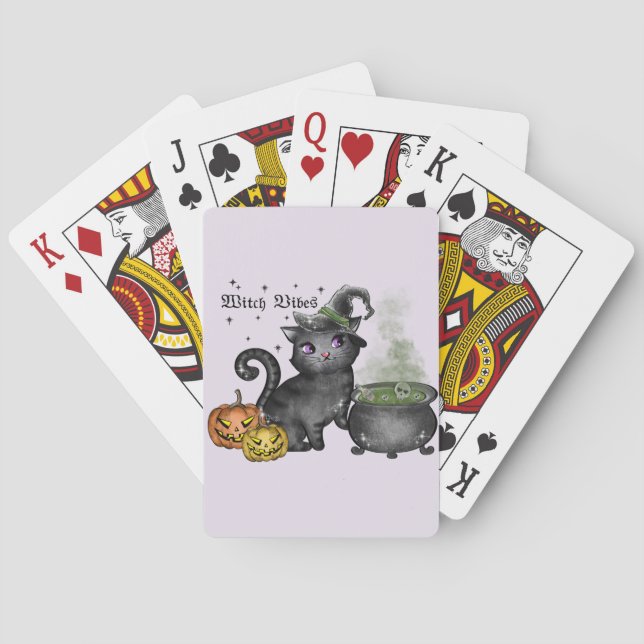Hexenkatze | Hexe Vibes Spielkarten (Rückseite)