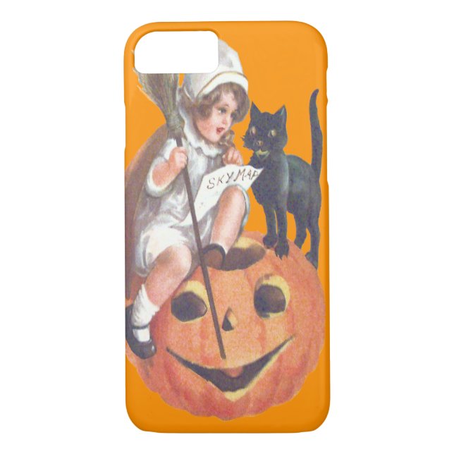 Hexenkatze Kürbislaterne Pumpkin Case-Mate iPhone Hülle (Rückseite)
