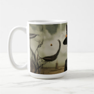 Hexenkatze mit Kürbissen Kaffeetasse