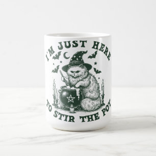Hexenkatze Vintage Halloween Kaffeetasse