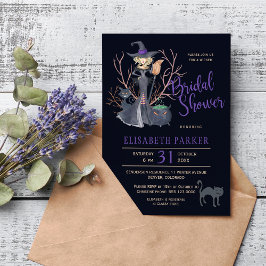 Hexenkatzen Halloween-Brautparty-Party Einladung