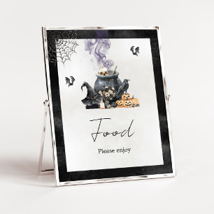 Hexenkessel-Baby-braut-Essen-Schild Poster