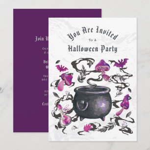 Hexenkessel Halloween-Party-Einladung Einladung
