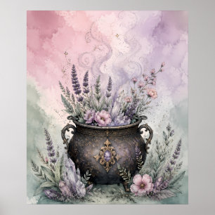 Hexenkessel Lavendel Kristall Whimsigoth Poster