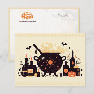 Hexenkessel mit Tränken und Hexerei Postkarte