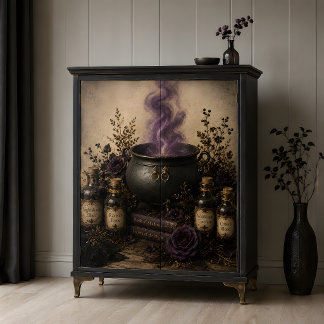 Hexenkessel Violetter Trank Gothic Apotheke Seidenpapier